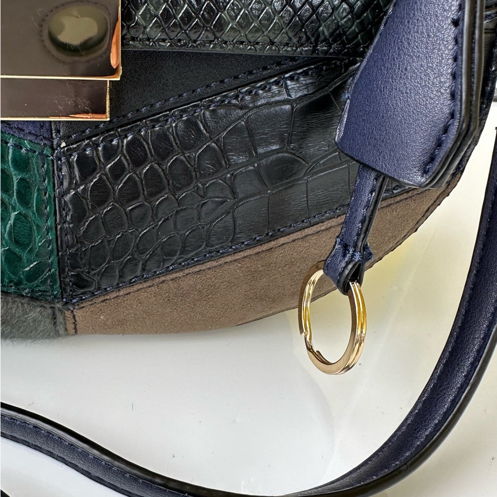 ALDO Rodriguez-4 Patchwork Snakeskin Saddle Crossbody Bag NWT - Picture 12 of 14